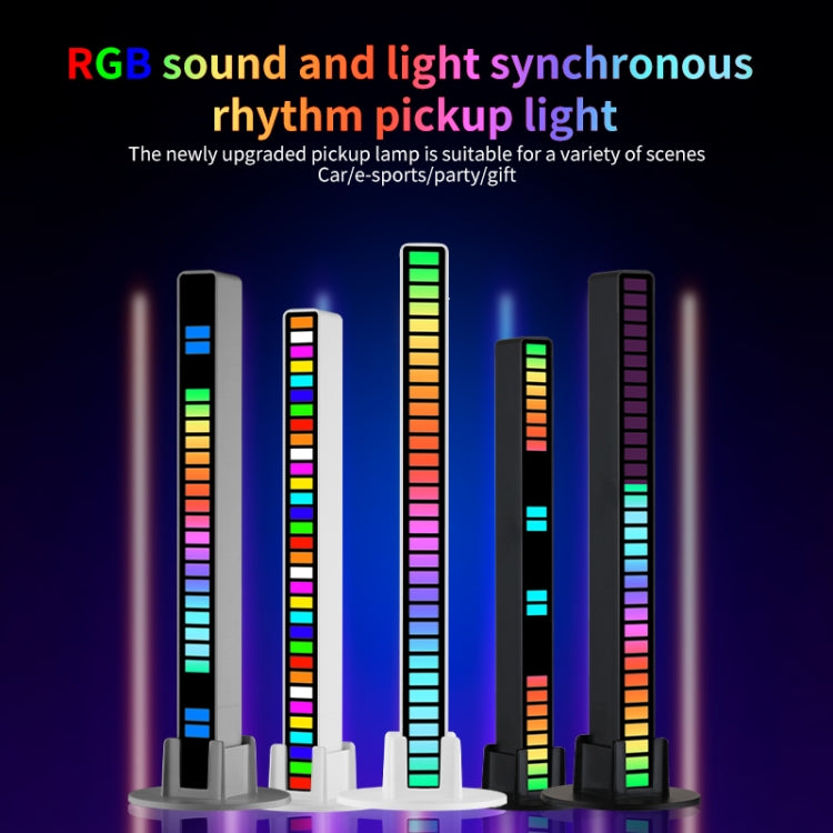 RGB Sound-controlled Rhythmic Response Lights Music Ambient LED Pick-up Lights Charging(32 Light+APP Black) - Novelty Lighting by buy2fix | Online Shopping UK | buy2fix