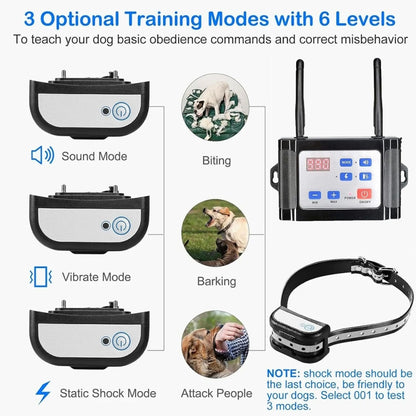 Outdoor Wireless Electronic Pet Fence Night Reflective Collar, Specification: One for One(US Plug) - Training Aids by buy2fix | Online Shopping UK | buy2fix