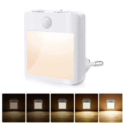 NL2101 Motion Sensor LED Night Light AC Plug Dimming Sleep Lights,Spec: Warm White UK Plug - Sensor LED Lights by buy2fix | Online Shopping UK | buy2fix