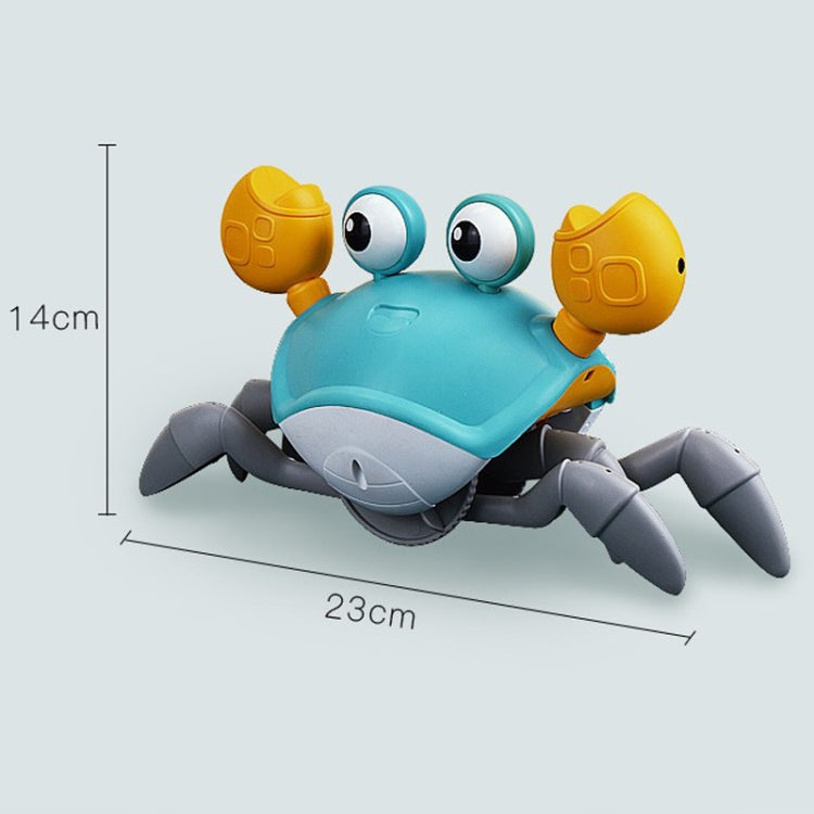 QC-3 Induction Electric Crab Automatic Obstacle Avoidance Light Music Charging Crab(Orange) - Music Toys by buy2fix | Online Shopping UK | buy2fix