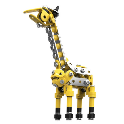 164pcs Giraffe Children Toy Metal Building Block Mechanical Handmade Assembly Animal Model - Building Blocks by buy2fix | Online Shopping UK | buy2fix