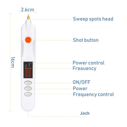 Spot Mole Pen Spot Removal Instrument Home Beauty Instrument, Spec: Charging Model UK Plug(White) - Beauty Instrument by buy2fix | Online Shopping UK | buy2fix