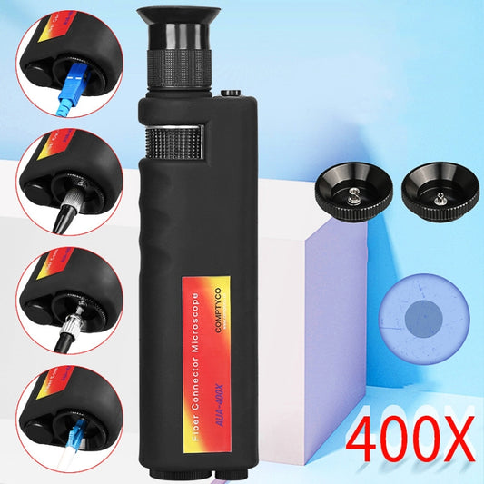 Comptyco AUA-400X 400 Times Handheld Fiber Optic Microscope for FC/SC/ST/LC Connector - Lan Cable and Tools by Comptyco | Online Shopping UK | buy2fix
