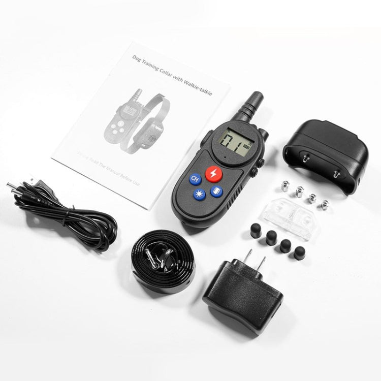 1000m Remote Control Intercom Dog Trainer Electric Shock Vibration Stop Barker(Black) - Training Aids by buy2fix | Online Shopping UK | buy2fix