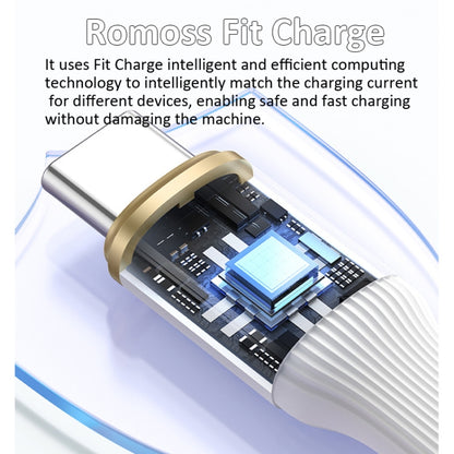 ROMOSS PD100W 3-In-1 Retractable Data Cable Type-C/USB-C To 8 Pin & Type-C & Micro Line 1.1m(Blue) - Multifunction Cable by ROMOSS | Online Shopping UK | buy2fix