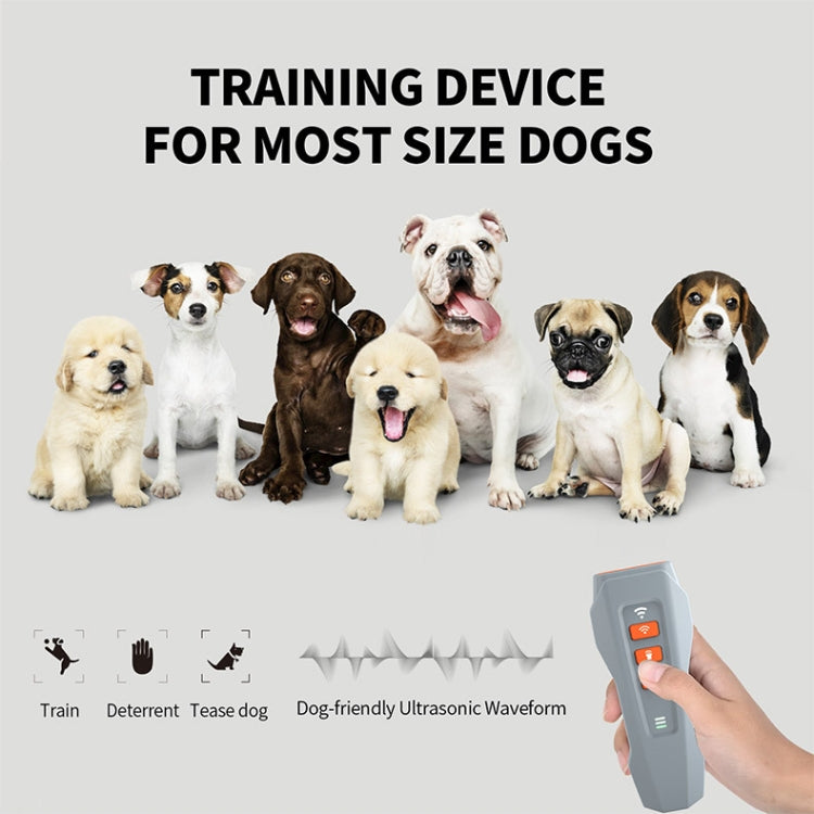 LED Flashing Light Handheld Ultrasonic Bark Arrester Frequency Conversion Dog Training Device(Dark Gray) - Training Aids by buy2fix | Online Shopping UK | buy2fix