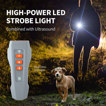 LED Flashing Light Handheld Ultrasonic Bark Arrester Frequency Conversion Dog Training Device(Dark Gray) - Training Aids by buy2fix | Online Shopping UK | buy2fix