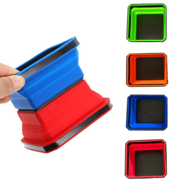 Square Silicone Foldable Magnetic Parts Tray For Small Parts And Tools(Orange) - Storage Bags & Boxes by buy2fix | Online Shopping UK | buy2fix