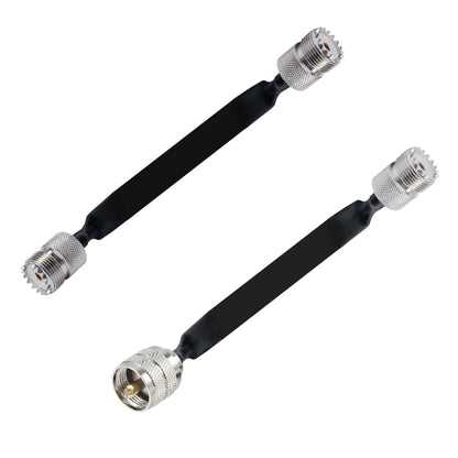 Window/Door Pass Through Flat RF Coaxial Cable UHF 50 Ohm RF Coax Pigtail Extension Cord, Length: 40cm(Female To Female) - Connectors by buy2fix | Online Shopping UK | buy2fix