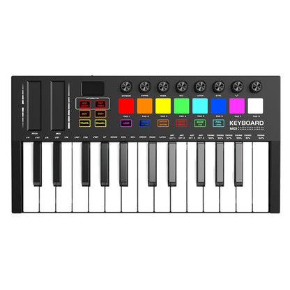 MD02 25 Key USB Keyboard And Drum Pad MIDI Controller Keyboard Piano(Black) - Keyboard Instruments by buy2fix | Online Shopping UK | buy2fix