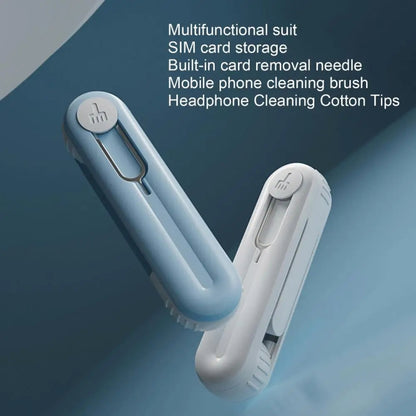 Bluetooth Earphone Cleaning Artifact Phone Dust Removal Tool Multi-Function Cleaning Brush(Grey) - Other Accessories by buy2fix | Online Shopping UK | buy2fix