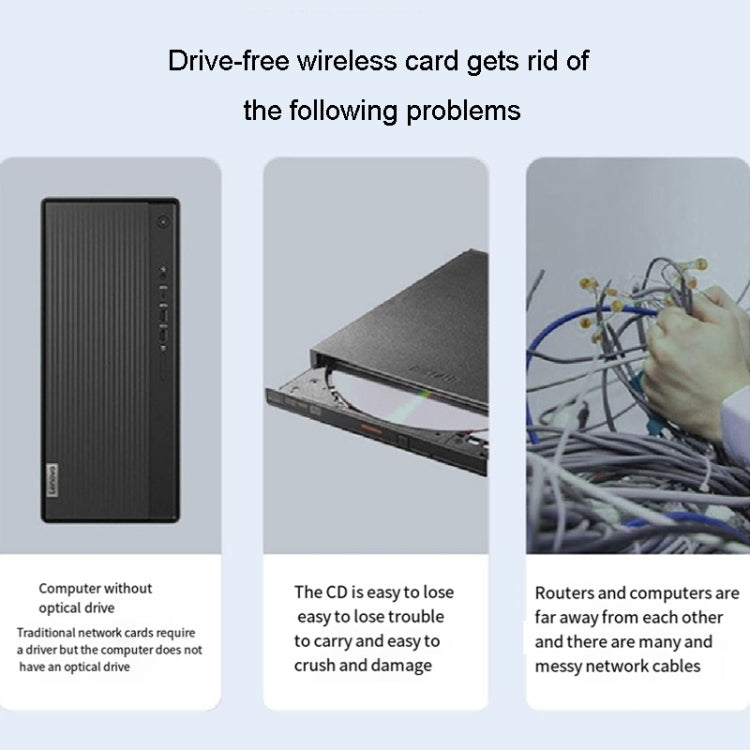 JINGHUA 150M Dual-Band Wireless Network Card Computer External 2.4G/5G USB WiFi Receiver Transmitter - USB Network Adapter by JINGHUA | Online Shopping UK | buy2fix