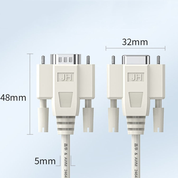 JINGHUA B110 Male To Female DB Cable RS232 Serial COM Cord Printer Device Connection Line, Size: 10m(Beige) - RS485 / RS232 Series by JINGHUA | Online Shopping UK | buy2fix