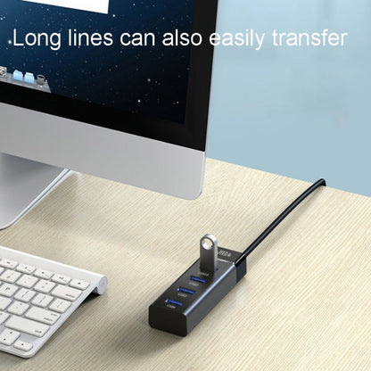 JINGHUA N606A USB3.0 Splitter One To Four Computer HUB Docking Station Connector, Size: 1m(White) - USB 3.0 HUB by JINGHUA | Online Shopping UK | buy2fix