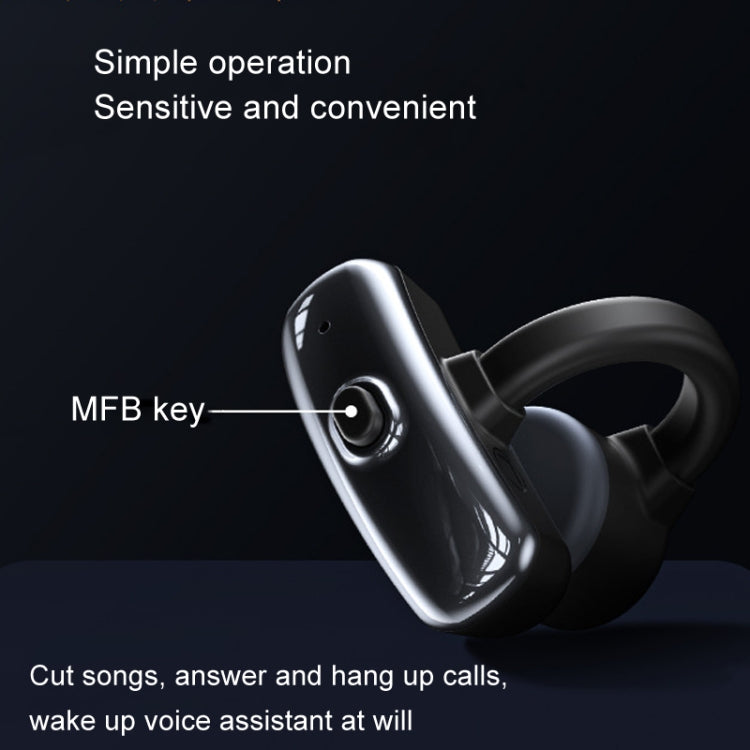 REMAX OpenBuds P2 Clip-On Bone Conduction Bluetooth Earphone Sports Music Wireless Earphone(Black) - Bluetooth Earphone by REMAX | Online Shopping UK | buy2fix