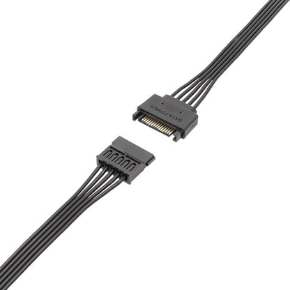 60cm Power Supply SATA 15Pin Male And Female Extension Cable Durable Hard Disk Drive Power Connection Cables - Power Cord by buy2fix | Online Shopping UK | buy2fix