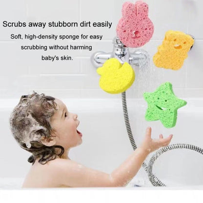 Baby Bathing Wood Pulp Sponge Cute Cartoon Soft Bath Sponge Bath Scrubber, Model: Bunny - Bath Brushes & Sponges by buy2fix | Online Shopping UK | buy2fix