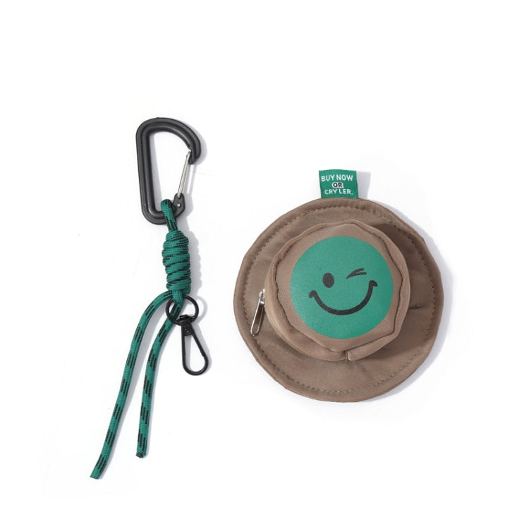 Portable Fisherman Hat Bag Coin Key Pouch Mini Bag Hanger, Color: Black Smiley Face - Wallets by buy2fix | Online Shopping UK | buy2fix
