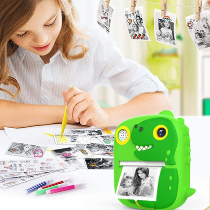 2.4 Inch 1080P HD Instant Printing Camera Children Thermal Printer With 32G TF Card(Green) - Children Cameras by buy2fix | Online Shopping UK | buy2fix