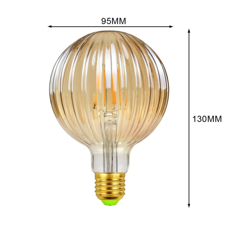 E27 Screw Port LED Vintage Light Shaped Decorative Illumination Bulb, Style: G95 Watermelon Gold(110V 4W 2700K) - LED Blubs & Tubes by buy2fix | Online Shopping UK | buy2fix