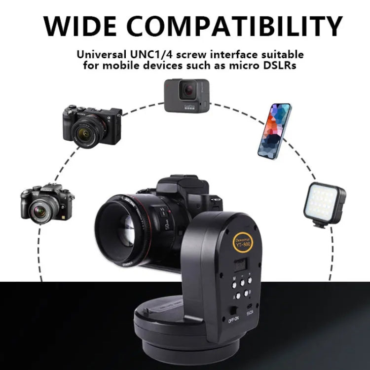 Desiontal YT-800 Cell Phone Camera Remote Control Gimbal 360 Rotation Panoramic Shooting Stabilizer(Standard) - Tripod Heads by Desiontal | Online Shopping UK | buy2fix