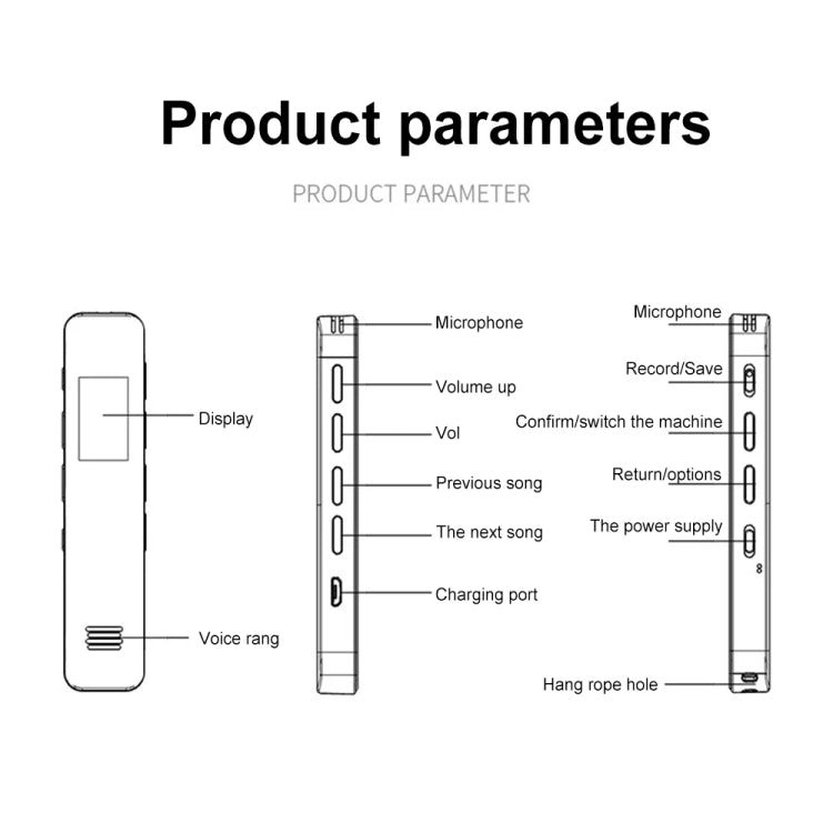 G1 0.96-Inch IPS Color Screen HD Smart Mini Noise Reduction Timer Recorder, Capacity: 8GB - Recording Pen by buy2fix | Online Shopping UK | buy2fix