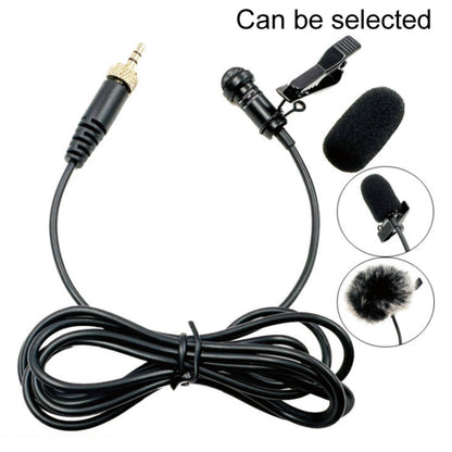 3.5mm Straight Internal Thread Plug Wireless Transmitting Lavalier Microphone, Length: 3m(Sponge Cover+Rabbit Fur Windproof Cover) - Microphone by buy2fix | Online Shopping UK | buy2fix