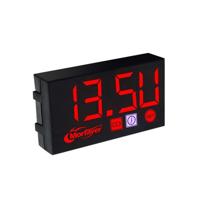 Compact LED Digital Display Time Voltmeter, Specification: 3 in 1 Red - Electrical Instruments by buy2fix | Online Shopping UK | buy2fix