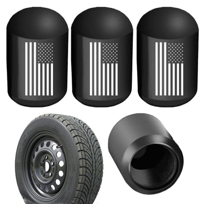 4pcs /Set Car Tire Capsule Aluminum Alloy Screw Dustproof Valves(Black) - Tire Valve Caps by buy2fix | Online Shopping UK | buy2fix