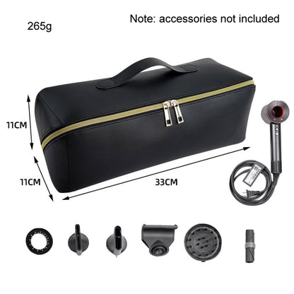 For Dyson Hair Dryer Curling Wand Portable Storage Bag, Color: Black+Gold Zipper - Dyson Accessories by buy2fix | Online Shopping UK | buy2fix