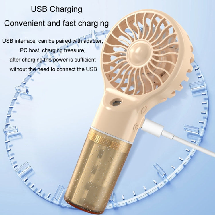 USB Rechargeable Handheld Misting Fan Portable Hydration Electrical Fan(Grey) - Electric Fans by buy2fix | Online Shopping UK | buy2fix