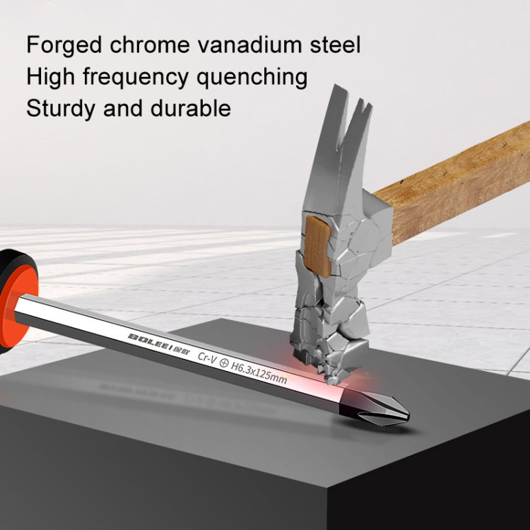 BOLEEI 6.0x125mm Straight Heart Piercing Knockable Screwdriver Convertible Tool - Screwdriver Tools by BOLEEI | Online Shopping UK | buy2fix