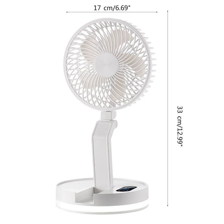 F200 Foldable Remote Control Wall-mounted Fan LED Light Desktop Rotating Fan, Color: Regular Model - Electric Fans by buy2fix | Online Shopping UK | buy2fix