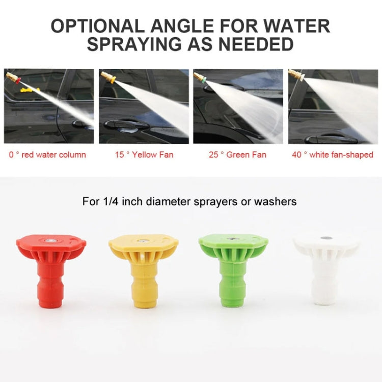 High-pressure Car Washer Nozzle Fan-shaped 1/4 Quick Plug Connector Water Rifle Parts, Specification: 15 Degree (2.0 Nozzle) - Car Washer & Accessories by buy2fix | Online Shopping UK | buy2fix