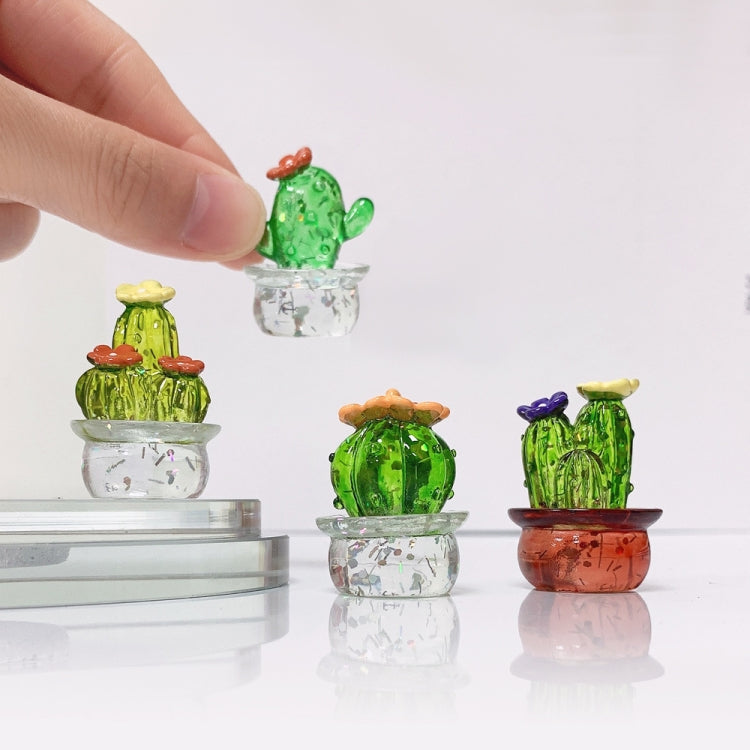 Mini Simulated Cactus Car Navigator Rearview Mirror Ornaments Decoration(4pcs /Set) - Ornaments by buy2fix | Online Shopping UK | buy2fix