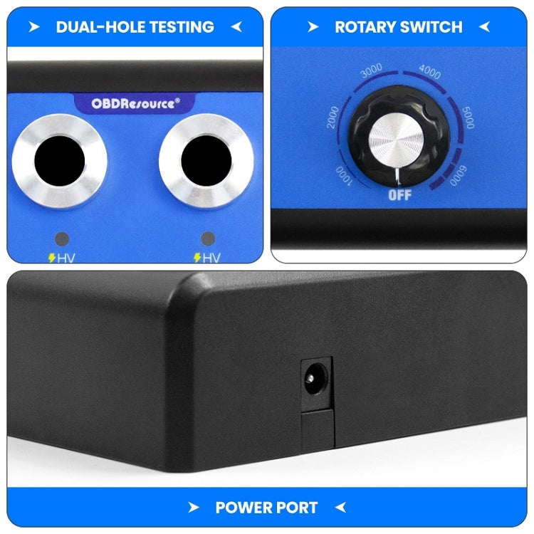 OBDResource High-Pressure Adjustable Dual-Hole Spark Plug Ignition Detector(EU Plug) - Electronic Test by OBDResource | Online Shopping UK | buy2fix