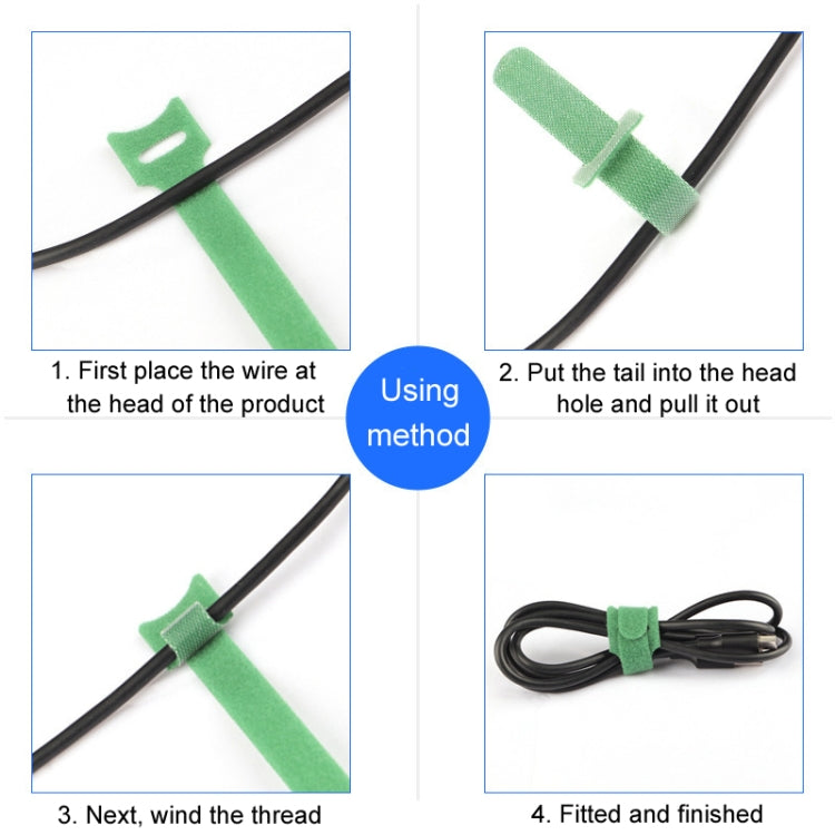 20pcs Nylon Fixed Packing Tying Strap Data Cable Storage Bundle, Model: 12 x 250mm Green - Cable Organizer by buy2fix | Online Shopping UK | buy2fix