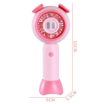 USB Handheld Fan Mini Portable Desktop Cute Cartoon Fan(Pink Pig) - Electric Fans by buy2fix | Online Shopping UK | buy2fix