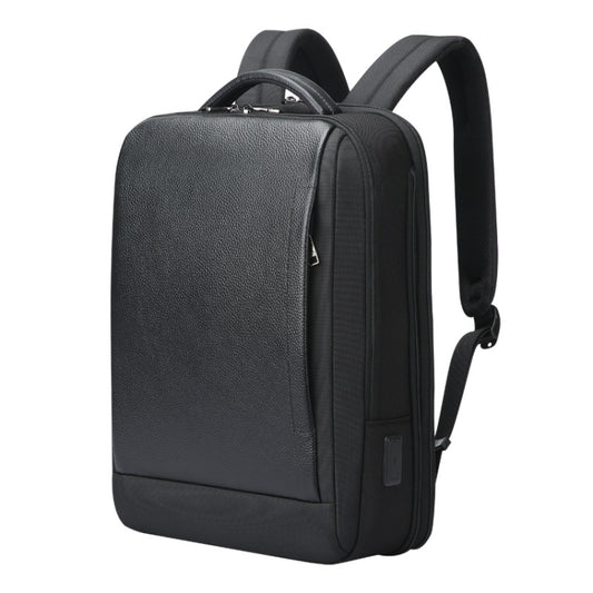 Bopai AL-61-122631B Large Capacity Cowhide Laptop Backpack With USB+Type-C Port(High-end Version) - Backpack by Bopai | Online Shopping UK | buy2fix