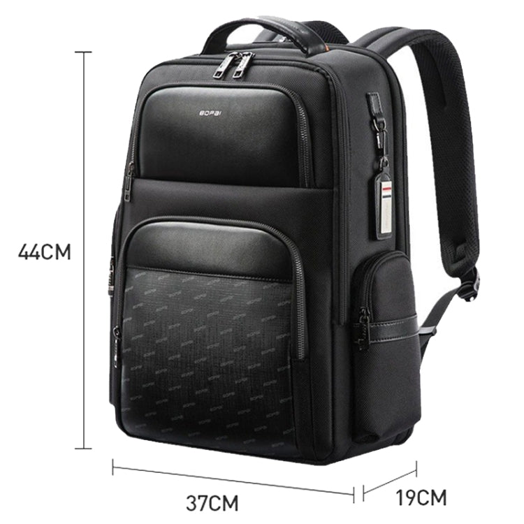 Bopai 61-91911 Large Capacity Business Waterproof Laptop Backpack With USB+Type-C Port(Black) - Backpack by Bopai | Online Shopping UK | buy2fix