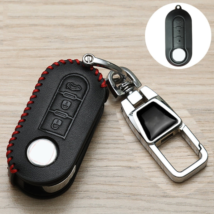 For Fiat Car Key Cover Multifunctional Keychain Anti-Lost Number Plate(C) - Car Key Cases by buy2fix | Online Shopping UK | buy2fix