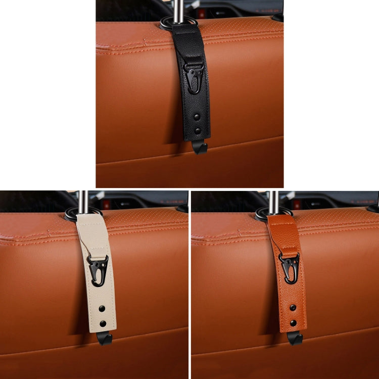 Car Seat Back Multifunctional Storage Metal Hook(Beige) - Auto Fastener & Clips by buy2fix | Online Shopping UK | buy2fix
