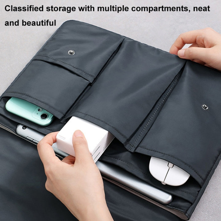 Multi-layer Waterproof and Shock-absorbing Laptop Sleeve Laptop Storage Bag, Size: 14 inch(White) - 14.1 inch by buy2fix | Online Shopping UK | buy2fix
