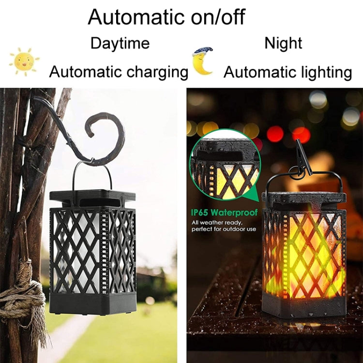 Skeleton Diamond Simulation Flame Lights Outdoor Solar LED Garden Light, Power: 0.6W - Solar Lights by buy2fix | Online Shopping UK | buy2fix