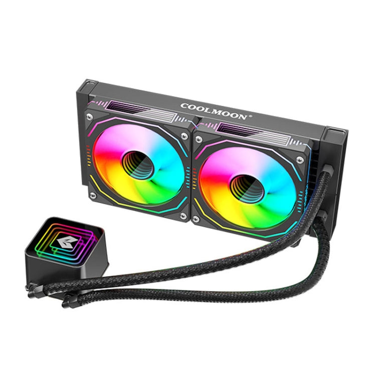 COOLMOON Glacier 240 Water Cooling Radiator Desktop ARGB Multi-Platform Integrated Lens CPU Water Cooling Fan, Color: Black - Fan Cooling by COOLMOON | Online Shopping UK | buy2fix