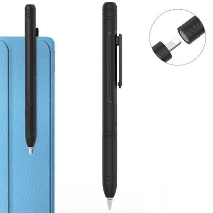 For Apple Pencil 1 AhaStyle PT141 Triple Defense Pen Clip Silicone Protective Case(Midnight Blue) - Pencil Accessories by AhaStyle | Online Shopping UK | buy2fix