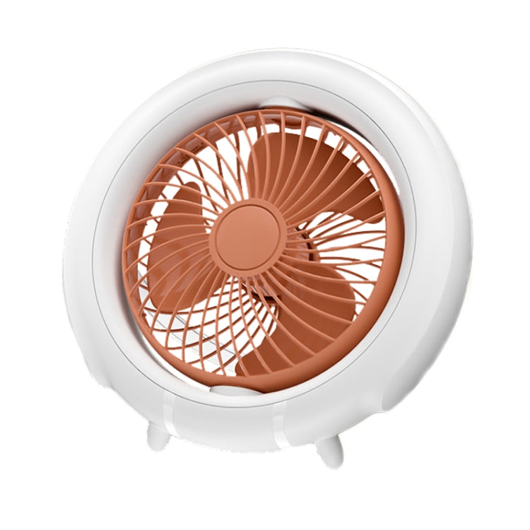 Night Light Desktop Folding Fan Outdoor Camping Hanging Mini Fan, Color: Orange Basic - Electric Fans by buy2fix | Online Shopping UK | buy2fix