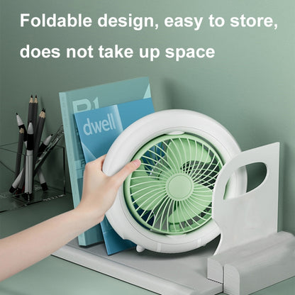 Night Light Desktop Folding Fan Outdoor Camping Hanging Mini Fan, Color: Green Basic - Electric Fans by buy2fix | Online Shopping UK | buy2fix