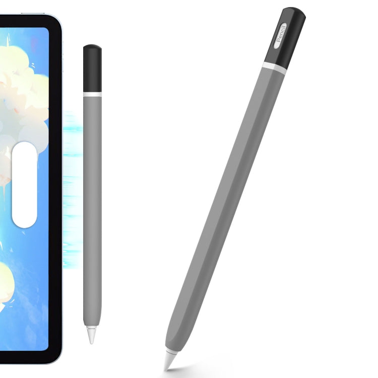 For Apple Pencil 2 AhaStyle JY16-2 Silicone Case Retro Non-slip and Anti-drop Pen Cover(Grey) - Pencil Accessories by AhaStyle | Online Shopping UK | buy2fix