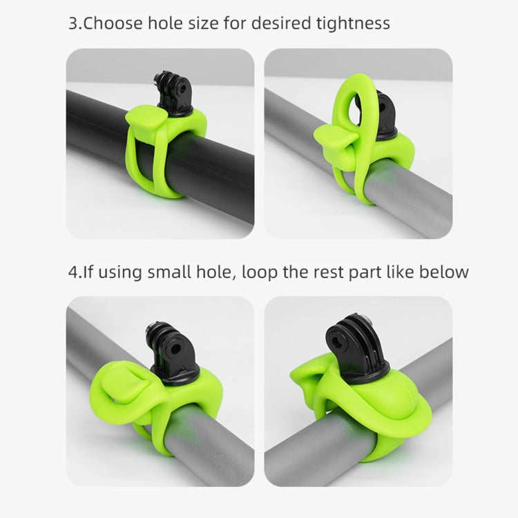 TELESIN TLQ-005 Elastic Quick Release Stand Multi-functional Fixed Silicone Strap Accessories(Green) - Holder by TELESIN | Online Shopping UK | buy2fix